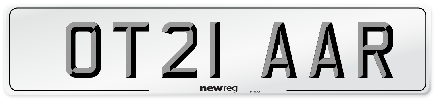 OT21 AAR Number Plate from New Reg